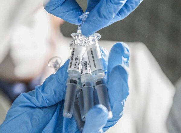 Inactivated Covid-19 vaccine samples at a Sinovac Biotech facility in Beijing on March 16.