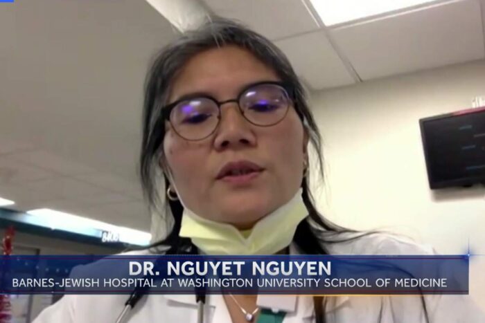 Dr. Nguyet Nguyen talks to NBC Nes' Sam Brock from Barnes-Jewish Hospital