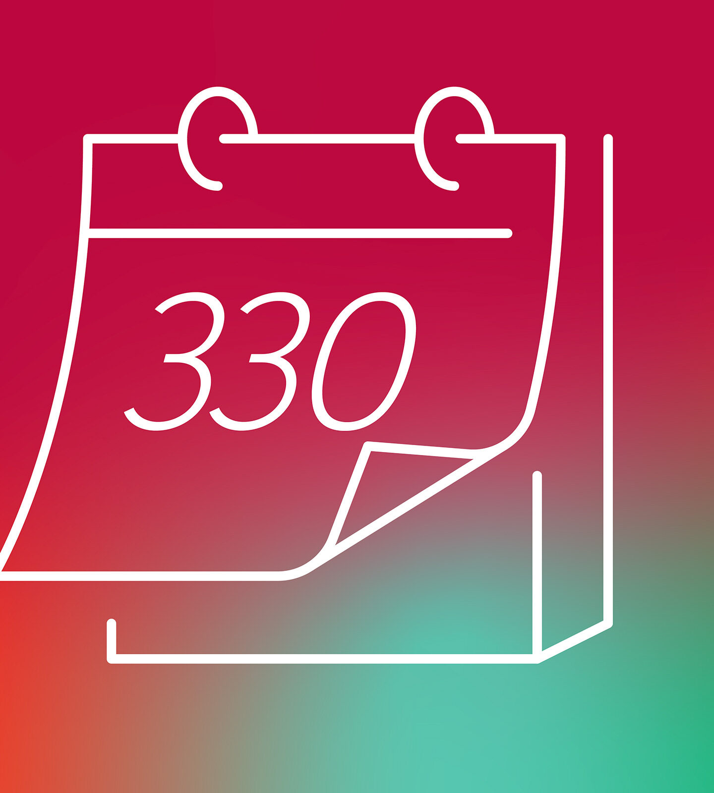 An illustration of a calendar page with the number 330 on it