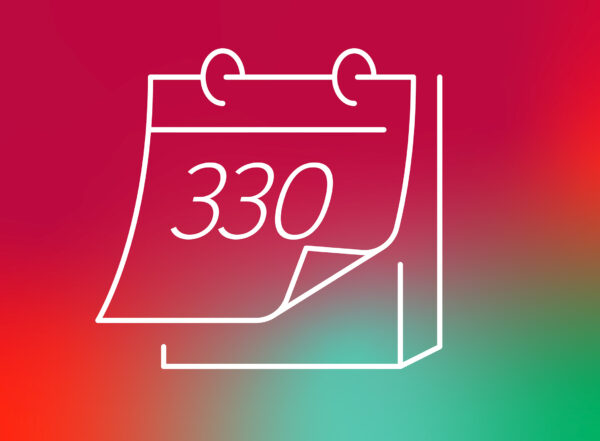 An illustration of a calendar page with the number 330 on it