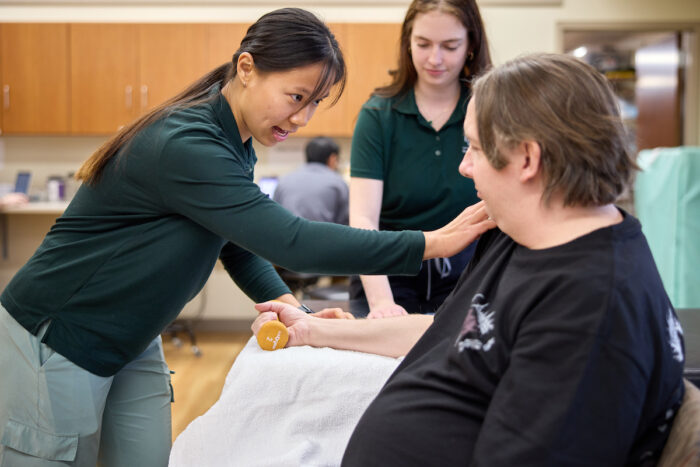 Pavanacharoensuk and Halton provide OT and PT services for a patient.