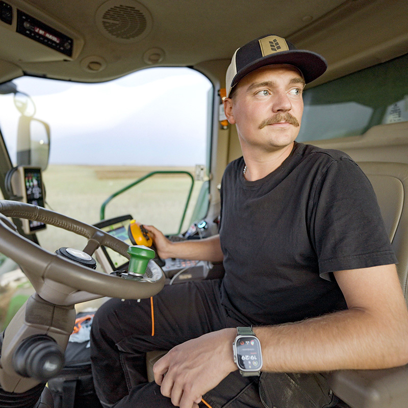 Tre Archibald on his farm