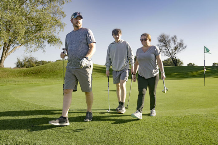 Rickey Malloy enjoying golf with his family