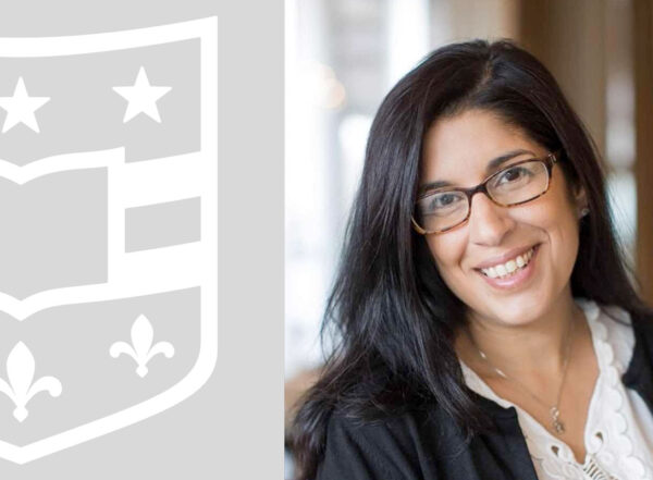 Jennifer Silva and WashU shield logo