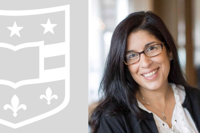 Jennifer Silva and WashU shield logo