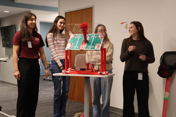 Four students present their product