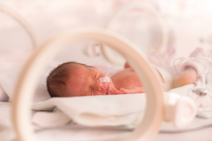 image of a preemie in an incubator